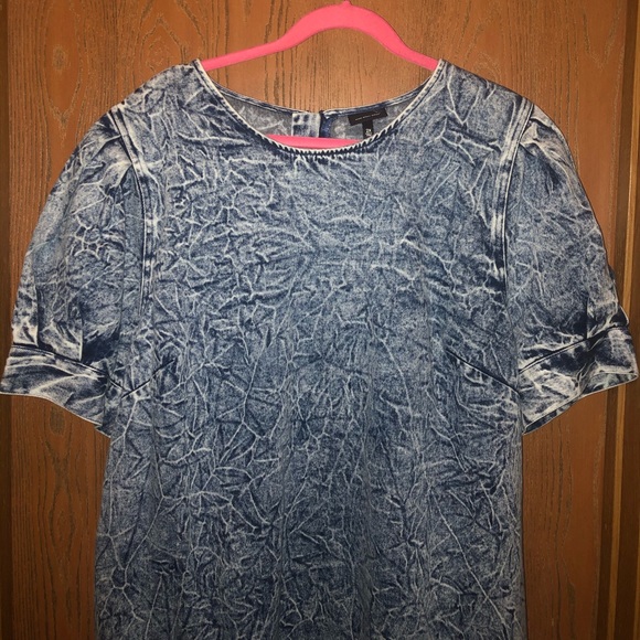 NWO/ Tag Who What Wear sz 2x Acid Wash Denim Dress - Picture 5 of 8